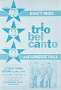Flyer/poster for the TBC Carnegie Hall appearance